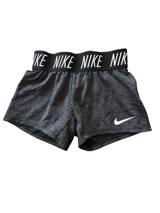 Nike Other - NIKE Dri-Fit Athletic Shorts Girls XS 6X Gray Logo Waistband Gym Volleyball Yoga